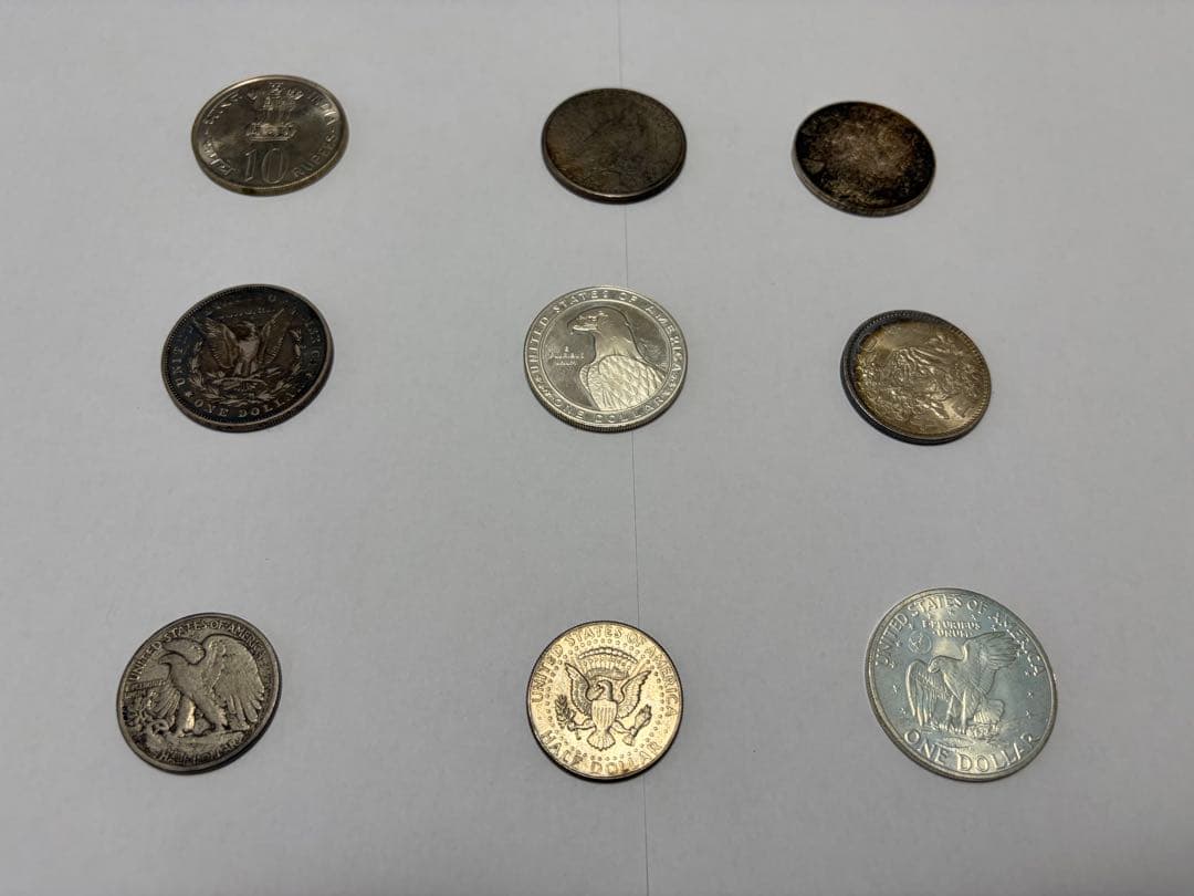 の*と様 銀貨　9枚セット　アメリカ　日本　インド　メキシコ　銀貨　オリンピック